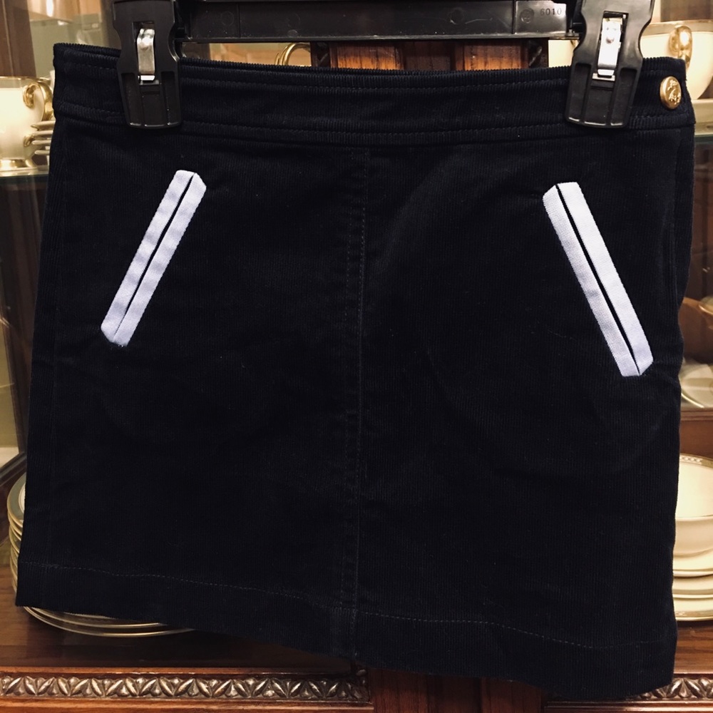Navy Colduroy Skirt
